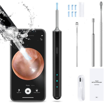 Ear Wax Removal Tool with WiFi & 1080P HD Camera, Wireless Ear Wax Cleaner with 6 LED Light for Kids Adults Pets (New Version) - Imported from UK